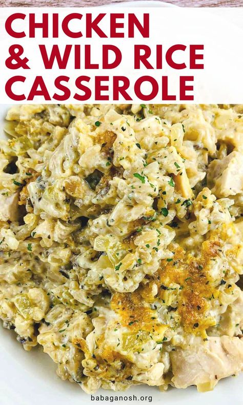 Chicken And Wild Rice Casserole Easy, Casserole Recipes With Stuffing, Chicken Casserole Recipes With Stuffing, Recipes With Stuffing, Casserole Recipes Low Carb, Chicken And Wild Rice Casserole, Casserole Recipes For Dinner, Chicken Wild Rice Casserole, Low Carb Chicken Casserole