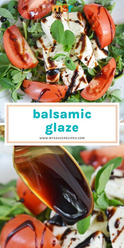 This homemade Balsamic Glaze recipe is a simple combination of balsamic vinegar, brown sugar, and salt, yet it tastes so complex. So EASY! Steak Marinade Balsamic Vinegar Worcestershire Sauce, Basalmic Reduction Sauce, Basaltic Glaze Recipe, Diy Balsamic Glaze, Homemade Balsamic Glaze, Balsamic Vinegar Reduction, Balsamic Vinegarette Recipes, How To Make Balsamic Glaze, Balsamic Glaze Dressing Recipe