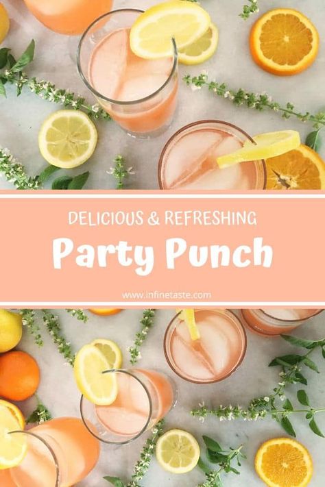 Mom Alcoholic Punch, Sparkling Cider Punch Non Alcoholic, Sparkling Punch Recipes Non Alcoholic, Family Punch Recipe, Party Non Alcoholic Drinks Punch Recipes, Orange Alcoholic Punch, Pretty Punch Recipes, Graduation Punch Recipes Non Alcoholic, Sparkling Punch Alcoholic