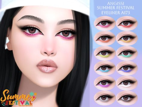 Eyeliner Cc Sims 4, Sims 4 Graphic Liner, Sims 4 Cc Eyeliner With Lashes, Sims 4 Cc Graphic Eyeliner, Sims 4 Cc Waterline Eyeliner, Sims Cc Makeup Eyeliner, Mod Makeup, Makeup Cc, Sims 4 Cc Makeup