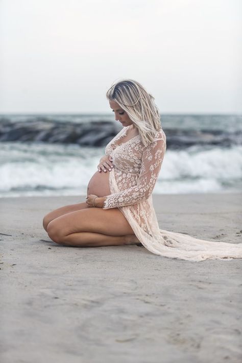 woman posing for her beach maternity photoshoot Pregnancy Photoshoot Beach, Maternity Shoot Beach, Beach Maternity Photography, Summer Maternity Photos, Long Beach New York, Diy Maternity Photos, Maternity Photography Ideas, Maternity Picture Outfits, Maternity Photography Beach