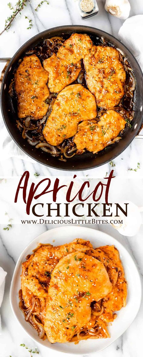 Apricot Ginger Chicken, Apricot Chicken Breast, Chicken Pieces Recipes, Chicken Apricot, Apricot Chicken Recipes, Apricot Jam Recipes, Bbq Chicken Breast, Teriyaki Recipe, Apricot Recipes