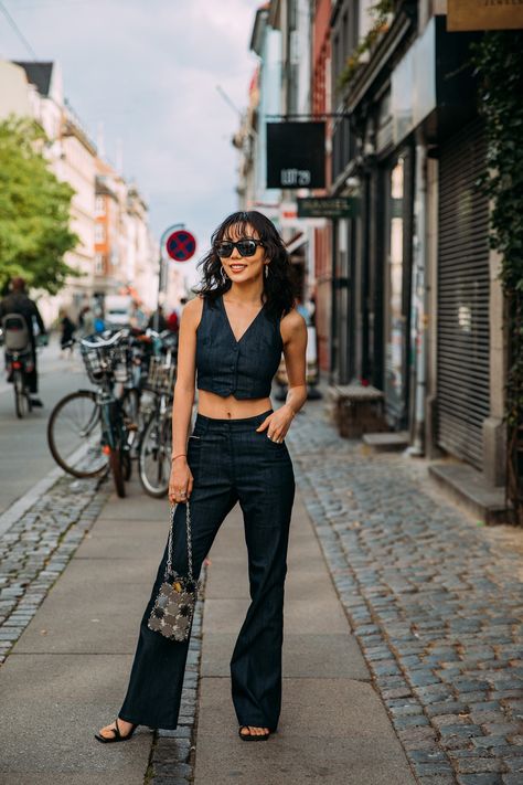 Vested Interests: Check Out Street Style’s Favorite Fall Trend | Vogue Copenhagen Fashion Week Street Style, Denim Street Style, Vogue France, Copenhagen Fashion, Copenhagen Style, Copenhagen Fashion Week, Street Style Trends, The Best Street Style, Fashion Project