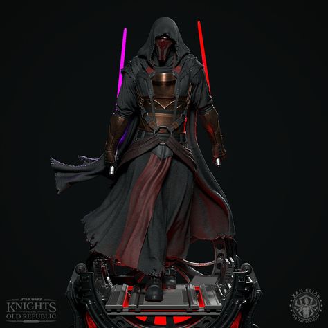 Darth Revan Art, Star Wars Darth Revan, Sith Order, Modern Armor, Knight Warrior, Darth Revan, Warrior Design, Dark Lord Of The Sith, Star Wars Villains