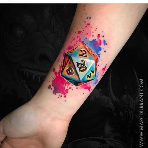 D20 Tattoo, Pastel Tattoo, Game Tattoo, Ankh Tattoo, Dice Tattoo, Shoulder Tats, Tattoo On Forearm, Video Game Tattoo, Game Rules