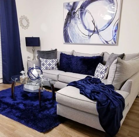 Modern Apartment Living Room, Stylish Bedroom Design, Blue Living Room Decor, Small Apartment Interior, Apartment Living Room Design, Living Room Design Ideas, Design Salon, Room Design Ideas, Living Room Decor Cozy