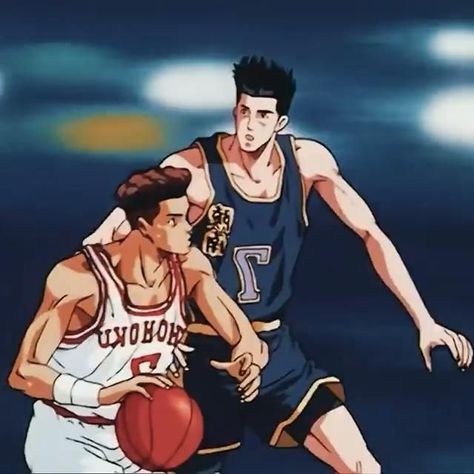 Slam Dunk Aesthetic, Rukawa X Sakuragi, Basketball Animation, Slam Dunk Rukawa, Slam Dunk Sakuragi, Sakuragi Hanamichi, Slam Dunk Manga, Slam Dunk Anime, Ball Aesthetic