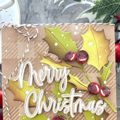 Tina Smith on Instagram: "Send warm wishes this holiday season with the gorgeous Into the Blooms: Holly Die from @PapertreyInk. This Merry Christmas card is sure to spread smiles this Christmas Season. Watch the How-To tutorial over on my blog: Link in Bio ⁠ ⁠ #PapertreyInk #PapertreyInkStamps #PapertreyInkDies #cardmakersofinstagram #Cardmaker #HandmadeCards #CardsofInstagram #HomemadeCards #Stamping #ClearStamps #GreetingCards #CardsandCoffeeTime #CardmakingVideo #CardmakingHobby #CardmakingIdeas #Papercrafts #papercrafting #cardmaking #ChristmasCards #HolidayCards" Papertrey Ink Cards, Winter Greenery, Christmas Sentiments, Card Making Videos, Green Cards, Christmas Flowers, Merry Christmas Card, Papertrey Ink, Christmas Card Design