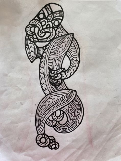 Taniwha Maori, Maori Moko, Māori Design, Maori Tattoo Patterns, Tiki Tattoo, Tracing Art, Ta Moko, Tattoo Patterns, Maori Patterns