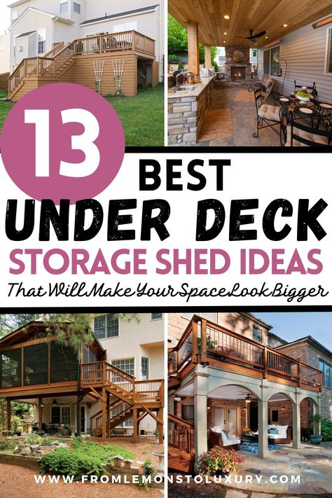 Under Porch Storage Shed, How To Enclose Under A Deck, Under Deck Privacy Screen, Under Deck Storage Ideas Diy, Under The Deck Storage Ideas, Under Deck Ideas Landscaping, Space Under Deck Ideas, Storage Under Deck Ideas, Under Pool Deck Storage