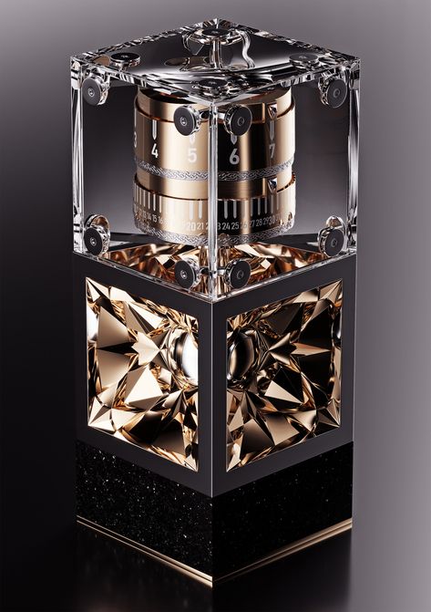 Luxury table clocks for Royal Insignia — luxury and high-end design Perfume Bottle Packaging, Bottle Packaging Design, Beauty Cosmetics Design, Bottle Design Packaging, Perfume Bottle Design, Perfume Packaging, Fragrance Bottle, Luxury Table, Table Clocks