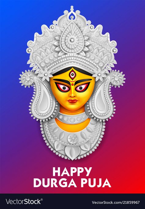 Durga Face Painting, Durga Pratima, Durga Maa Face, Navratri Background, Maa Durga Face, Subh Navratri, Durga Face, Maa Durga Photo, Happy Durga Puja