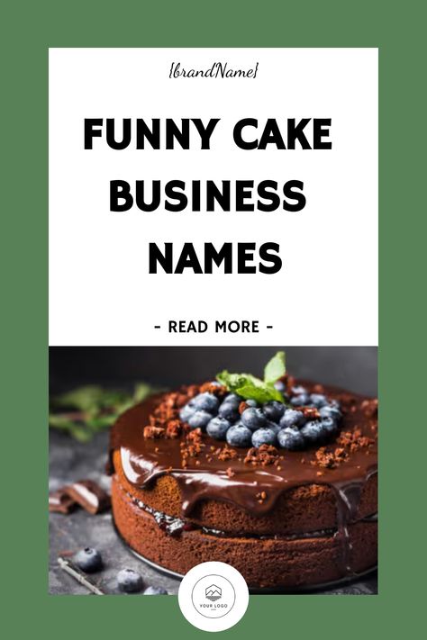 Funny Cake Business Names Cake Pop Business, Bakery Shop Names, Cake Shop Names, Cake Business Names, Bakery Names, Business Name Ideas, Passion For Baking, Cake Name, Cake Business