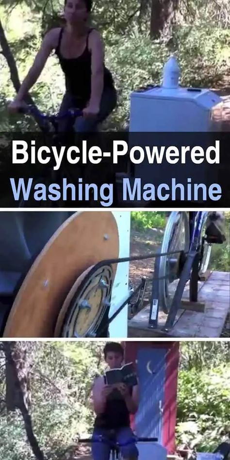 Unfortunately, washing machines take a lot of power. How do you use a washing machine when you either don't have electricity or it's in short supply? Bicycle Washing Machine, Off Grid Washing Machine Diy, Homemade Washing Machine, Off Grid Washing Machine, Homestead Laundry, Diy Clothes Dryer, Off Grid Laundry, Diy Washing Machine, Power Wash Machine