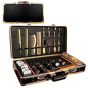 Best Barbering Tools, Gold Barbershop, Barber Equipment, Barber Accessories, Barber Clippers, Portable Display, Barber Shop Decor, Tools Storage, Barber Supplies