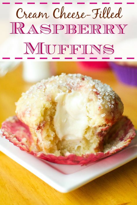 Jiffy Raspberry Muffin Mix Recipes, Raspberry Cream Cheese Muffins, Muffin Mix Recipe, Coffee Cake Muffins, Raspberry Muffins, Berry Muffins, Mexican Dessert Recipes, Cream Cheese Muffins, Filled Muffins