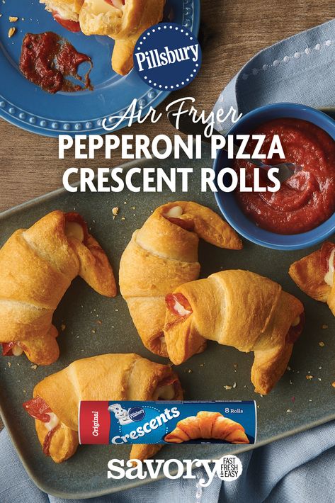 Make air fryer mmmagic with @pillsbury® Pepperoni Pizza Crescent Rolls. Shop the recipe now! 🍕🥐 #sponsored #snack #cheesy Pepperoni Pizza Crescent Rolls, Pepperoni Crescent Rolls, Air Fryer Pepperoni, Pizza Crescent Rolls, Air Fryer Pizza Rolls, Air Fryer Pizza, Heart Healthy Recipes Low Sodium, Homemade Pizza Rolls, Crescent Roll Pizza