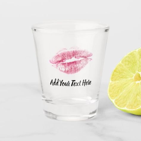 Pink Lip Kiss Shot Glass features pink lip kiss and a text template.A perfect design for valentines day,birthday party or anniversary party,Please click on the personalize button to customize it with your text & name.Kindly visit my store " https://www.zazzle.com/store/loveyouart" ( copy & paste the link) for other or similar designs . Valentines Day Birthday Party, Lip Kiss, Goodbye Party, Kiss Shot, Lipstick Mark, Birthday Shots, My Twenties, 50th Birthday Decorations, Party Shots