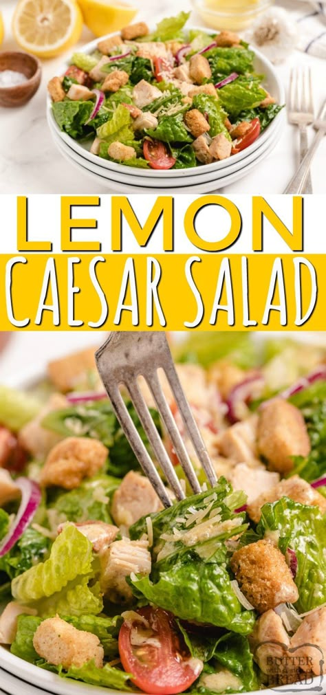 Lemon Ceasar Vinaigrette, Caesar Salad Recipes, Easy Diet Recipes, Grilled Chicken Caesar, Lemon Salad Dressings, Caesar Dressing Recipe, Grilled Chicken Caesar Salad, Homemade Salad Dressings, Grilled Recipes