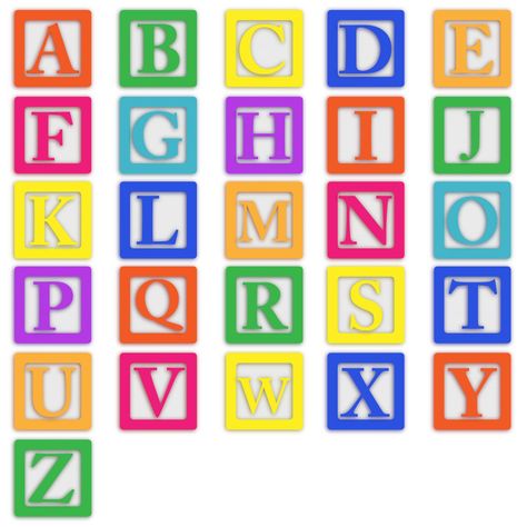 Block Letter Fonts, Wooden Block Letters, Teaching Abcs, Abc Blocks, Digital Alphabet, Alfabet Letters, Alphabet Games, Learn Hebrew, Alphabet Blocks