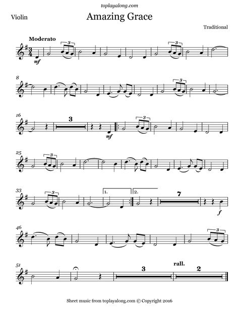 Amazing Grace. Free sheet music for violin. Visit toplayalong.com and get access to hundreds of scores for violin with backing tracks to playalong. Flute Sheet Music Disney, Free Flute Sheet Music, Lyrics Ideas, Amazing Grace Lyrics, Amazing Grace Sheet Music, Popular Piano Sheet Music, Recorder Sheet Music, Free Violin Sheet Music, Sheet Music With Letters