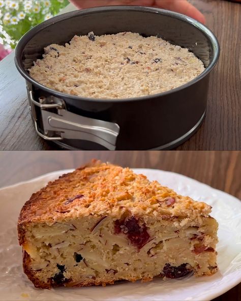 Healthy Apple Cranberry Almond Oat Cake Apple Oat Cake, Oat Cake Recipe, Oat Cake Recipes, Diet Cake, Cranberry Baking, Cranberry Cake, Oatmeal Cake, Cranberry Almond, Herb Bread