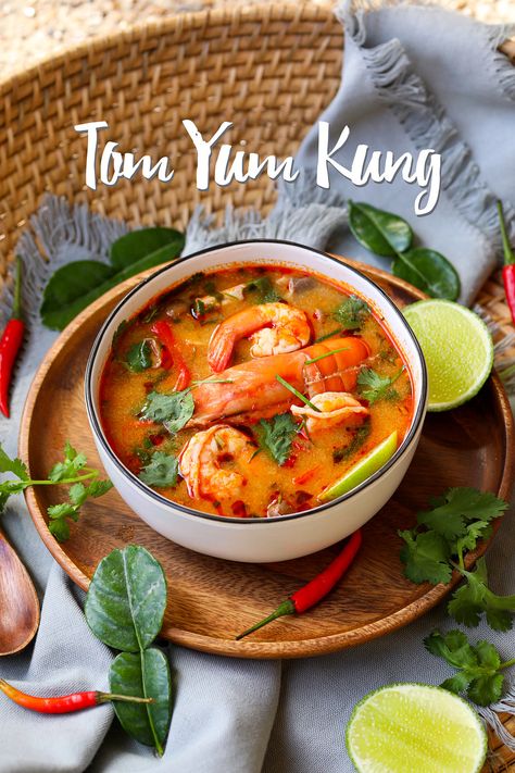 Tomyam Photography, Tomyam Seafood Photography, Thailand Food Photography, Tom Yum Recipe, Tom Yum Kung, Thai Food Photography, Thai Food Menu, Healthy Thai Recipes, Thai Food Recipes