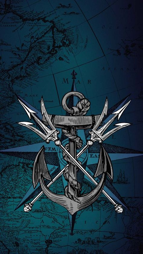 Anchor Wallpaper, Anchor Art, Compass Art, Steampunk Tattoo, Iphone Wallpapers Hd, Ocean Master, Tiger Images, Japanese Tiger, Iphone Wallpaper Hd