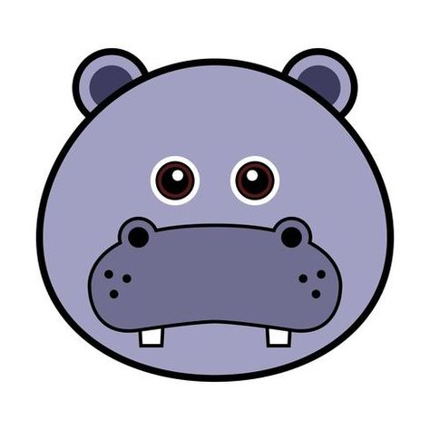 Cute Hippo Face. Barista Tips, Hippo Face, Hippo Drawing, Cute Hippo, Drawing Face, Face Drawing, Vector Art, Hello Kitty, Kitty