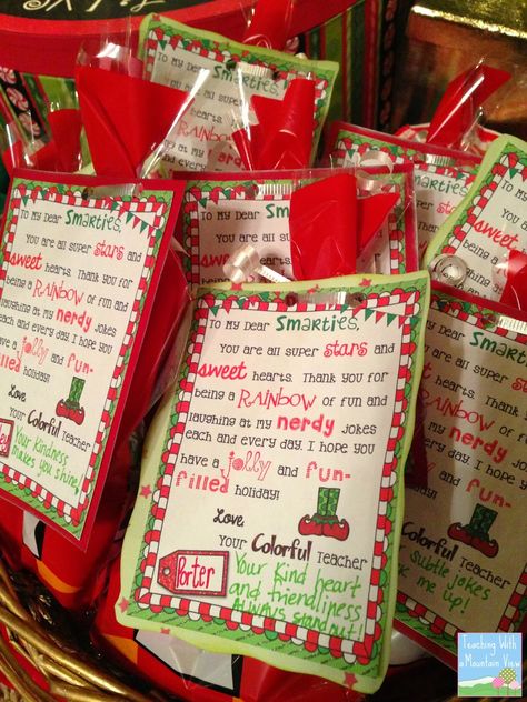 I finally finished my little holiday gifts to my students!  I have had people ask why I feel like I should give them something, but th... Christmas Cards From Teacher To Student, Holiday Gifts For Students, Classroom Christmas Gifts, Student Holiday Gifts, Students Christmas, Class Gifts, Gifts For Students, Student Christmas Gifts, Holiday Classroom