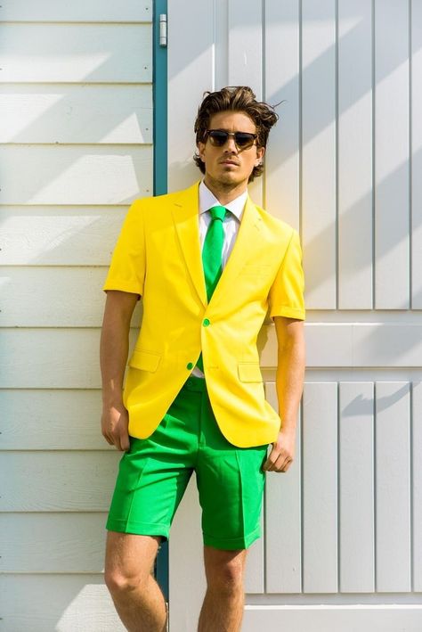 Neon Party Outfits Men, Disco Party Outfit Men, Funky Formal, Casual Festival Outfit, Neon Party Outfits, Colorful Suit, Concert Outfit Men, Diy Festival, Grey Gingham