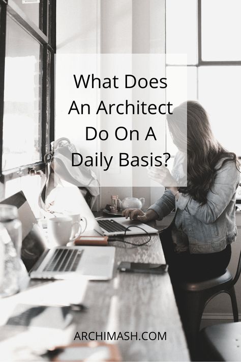 Ask most people what they think an architect does and they will tell you… they design buildings. This is true to an extent, yes, but a real architect will do so much more in the process of taking an idea to reality. Discover all the things an architect might do in a day here… READ THE FULL ARTICLE HERE | https://archimash.com/articles/what-does-an-architect-do-exactly Architect Instagram Story, Architecture Business, How To Write Like An Architect, Architect Lifestyle, How To Become An Architect, Day In The Life Of An Architect, Life Of An Architecture Student, Architecture Quotes Architects, Architect Career