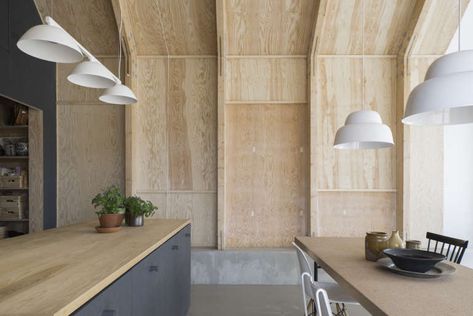 10 Favorites: The Unexpected Appeal of Plywood - Remodelista Plywood House Design, Plywood Ceiling, Plywood House, Sweden House, Plywood Kitchen, Plywood Interior, Plywood Shelves, Plywood Walls, Scandinavian Kitchen