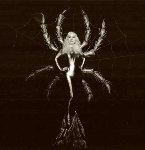 Photos of Mae West sporting bat wings, spider legs, butterfly wings & more! | Dangerous Minds Flowers In The Attic, Spider Costume, Bat Costume, Mae West, Retro Glam, Spider Woman, Va Va Voom, Norman Reedus, Vintage Hollywood