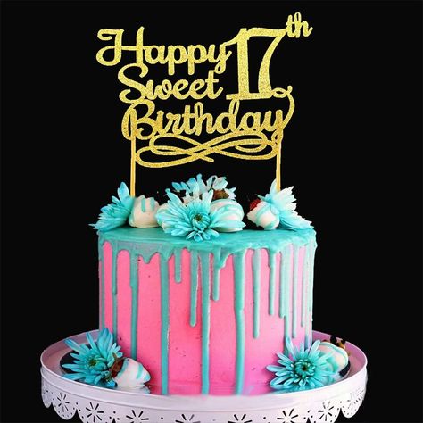 Happy Sweet 17 Birthday Wishes, Sweet 17 Birthday Ideas, 17 Birthday Ideas, Sweet 17 Birthday, Best Birthday Cake Designs, 17th Birthday Cake, Pj Masks Birthday Cake, Birthday Cake Images, 17 Birthday Cake