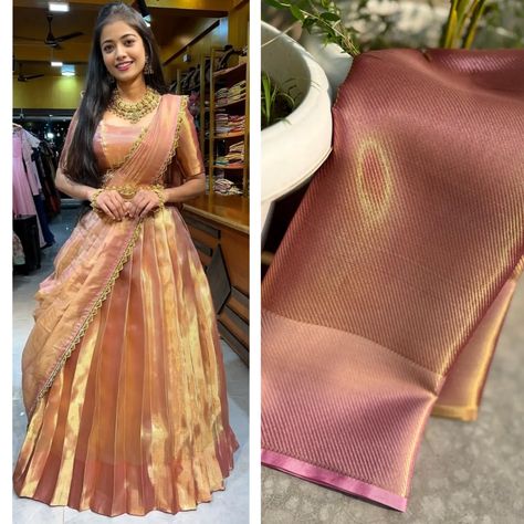 Rose gold banarasi tissue sarees u can use lehengas too. Best option for lehengas 1050+ship *Jyotika mam inspired saree* Dm for order whatsup 8309874411 or Dm to @hansicollections inbox Banarasi Tissu saree with pink Colur weaving full saree brocade design with fancy beautiful colours heavy pallu design with brocade blouse Trending collection Stock available *Price 1050+ship Redy to Dispatch Hurry up hurry up Book fast 🌿🌿🌿🌿🌿🌿🌿🌿 👇🏻👇🏻👇🏻👇🏻👇🏻👇🏻👇🏻👇🏻 Dm for order whatsup 8309874411 or... Tissue Sarees, Brocade Blouse, Tissue Saree, Brocade Blouses, Up Book, Beautiful Colours, Saree Designs, Beautiful Colors, Weaving