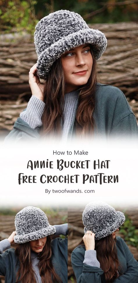 We’ll introduce you to the Annie Bucket Hat - a delightful crochet pattern offered by twoofwands.com that’s not only fashionable but also free! Crochet Hats Free Pattern Ladies, Chunky Crochet Hat, Crochet Adult Hat, Crochet Hat With Brim, Bucket Hat Pattern, Easy Crochet Hat, Hat Tutorial, Crochet Hat Free, Crochet Hats Free Pattern