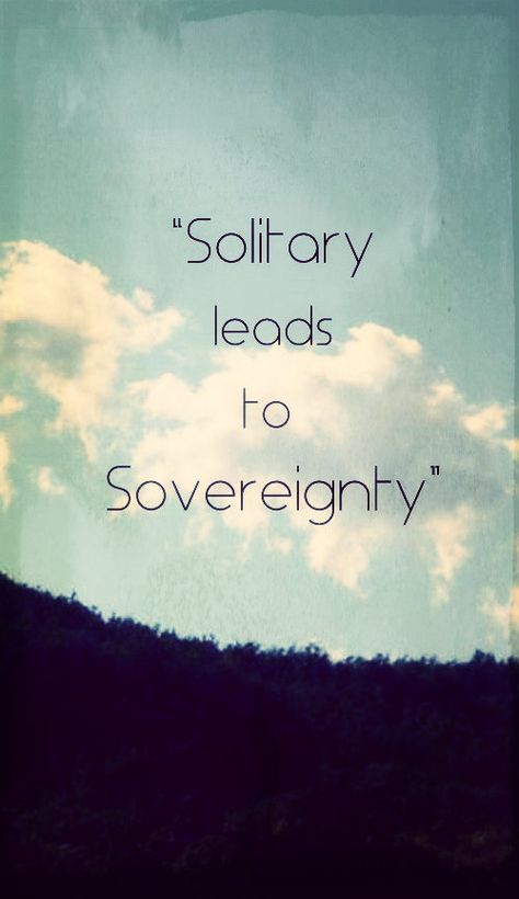 Solitary Leads To Sovereignity... #LIFE #Ambitious Solitary Life Quotes, Solitary Quotes Life, Solitary Life, Quotes Life, Life Quotes, Quotes