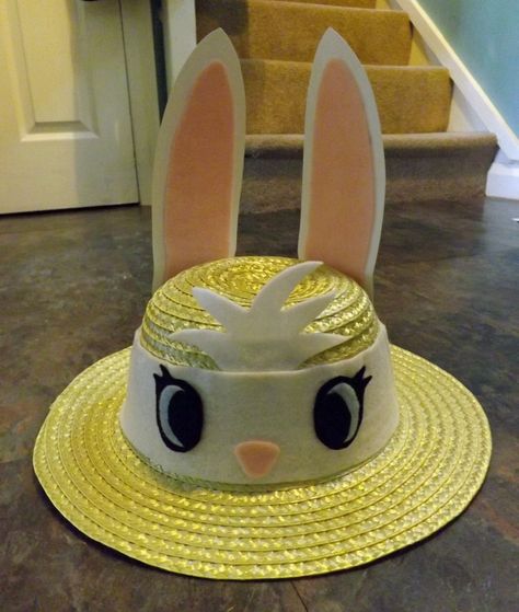 Easter Bunny Hat  •  Make a bonnet in under 120 minutes Glitterville Studios, Easter Bonnets For Boys, Girls Easter Bonnet, Easter Bonnet Competition, Bunny Hats, Easter Hat Parade, Diy Bunny, Bunny Craft, Easter Hat