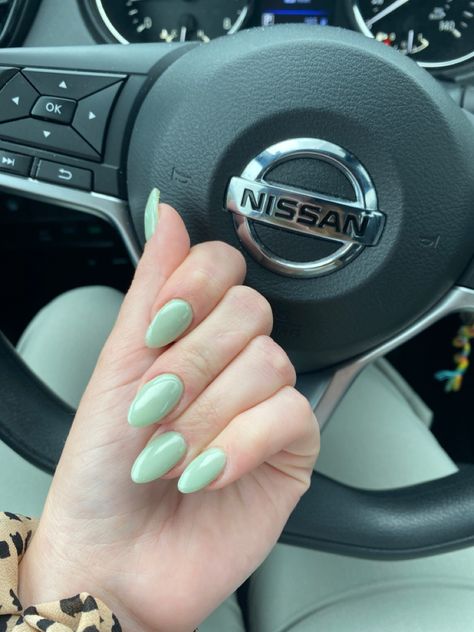 Green Almond Shaped Nails, Almond Shaped Nails, Tiffany Green, Shape Nails, Shaped Nails, Almond Shape Nails, Almond Shape, Almond Shaped, Nails Inspo