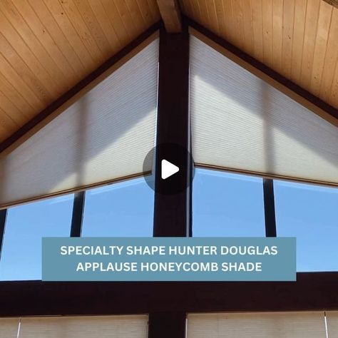 Budget Blinds of Montrose-Telluride on Instagram: "✨ Watch our latest project in action! ✨  This specialty-shaped Hunter Douglas Shade is designed to fit unique window shapes beautifully while adding both style and functionality. With PowerView Rechargeable Motorization, enjoy effortless control at the touch of a button. Fabric: Legends 3/4" Cell in Pearl – a color as timeless as your space deserves.  Ready to transform your own windows? Contact us for a consultation!  #BudgetBlinds #HunterDouglas #WindowTreatment #HomeAutomation #Powerview #HoneycombShades" Hunter Douglas Shades, Window Shapes, Unique Window, Budget Blinds, Honeycomb Shades, Hunter Douglas, Home Automation, Window Treatments, Blinds