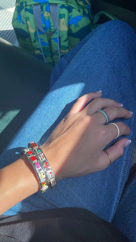 Zoppini Bracelet, Fahlo Bracelet Aesthetic, Italian Charm Bracelet Aesthetic, Zoppini Charms, Aesthetic Italian Charm Bracelet, Gold Italian Charm Bracelet, Italian Bracelet Charms, Italy Charm Bracelet, Italian Charm Bracelets