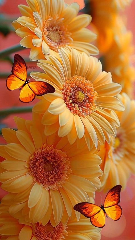 Orange Flowers Wallpaper, Delicate Bouquet, Sunflower Iphone Wallpaper, Sunflower Pictures, Lovely Flowers Wallpaper, Cute Flower Wallpapers, Wallpaper Nature Flowers, Flower Art Images, Flower Background Wallpaper