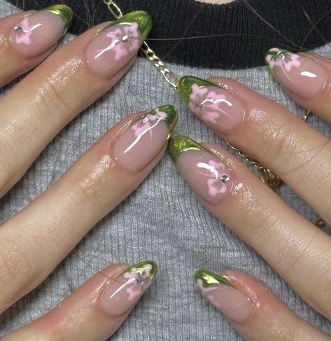 Cute Simple Nails, Nagel Tips, Green Nail, Summery Nails, Her Nails, Pretty Gel Nails, Cute Summer Nails, Soft Nails, Fire Nails