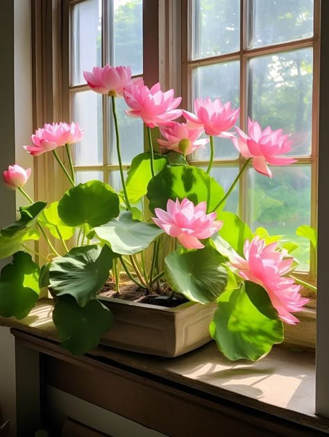 Lotus Plant At Home, Lotus Plant, Lotus Flower Art, Diy Garden Fountains, 2160x3840 Wallpaper, Beautiful Flowers Photography, Garden Decor Projects, Plant Decor Indoor, Wallpaper Nature Flowers