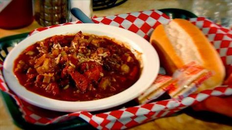 Get Earl Campbell's Hot Link Gumbo Recipe from Food Network Cambell Recipes, Hot Links Recipes, New Orleans Seafood Gumbo, Gumbo Video, Cambells Recipes, Italian Meatball Soup, Hot Link, Earl Campbell, Meatball Soup Recipes