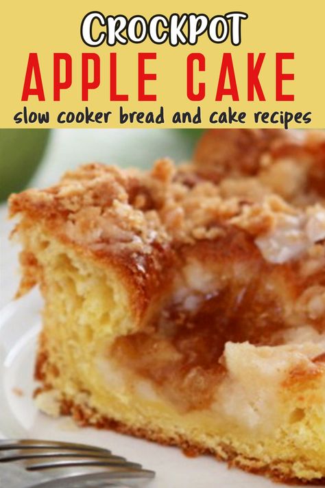 Crock Pot Cakes, Crockpot Cake Recipes, Slow Cooker Cake Recipes, Comfort Food Crockpot, Slow Cooker Cake, Crockpot Cake, Apple Cake Recipe Easy, Chocolate Fudge Cake Recipe, Cooker Cake