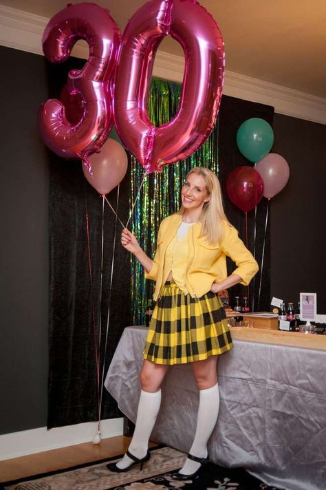 As If! A Clueless 30th | CatchMyParty.com Clueless Party Theme, 90s Birthday Party Ideas, 90s Birthday Party Theme For Adults, Clueless Party, 90s Birthday Party, 90s Party Ideas, 90s Theme Party Outfit, 90s Birthday, 30th Bday Party