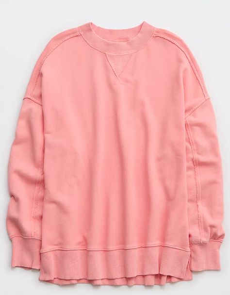 Aerie Big Chill Crew Sweatshirt Aerie Clothing, Boot Cut Leggings, Pink Crewneck Sweatshirt, Aerie Real, Big Chill, Offline By Aerie, Casual Preppy Outfits, Bra Dress, Sports Skirts