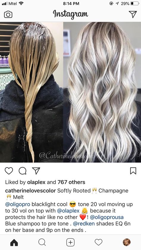 Champagne Ice Blonde Hair, Redken Champagne Blonde Formula, Ice Hair, Beach Hairstyles For Long Hair, Ice Blonde Hair, Redken Hair Color, Icy Blonde Hair, Redken Shades Eq, Gray Hair Highlights